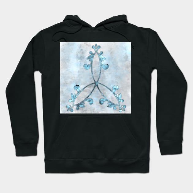 Celtic Trinity Knot in blue Hoodie by Kcinnik